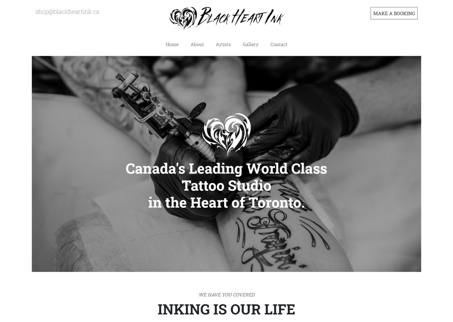 Black Heart Ink homepage